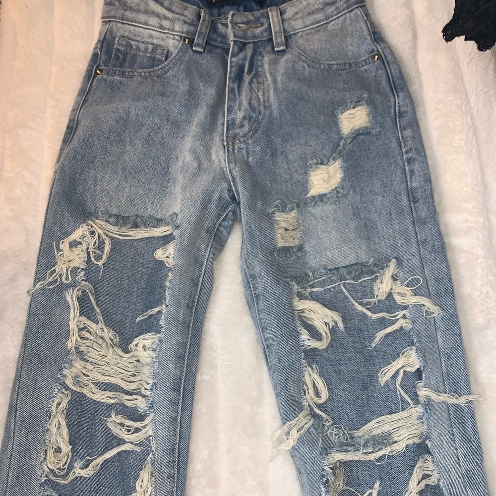 Destroyed jeans from Princess Polly